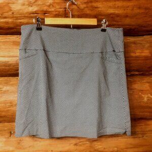 S.C. & Co. Skort Black & White Above Knee Athletic Tummy Control Stretch XXL